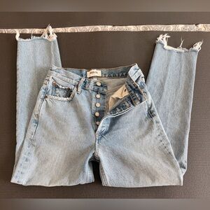 Agolde Light Wash Straight Leg Jeans